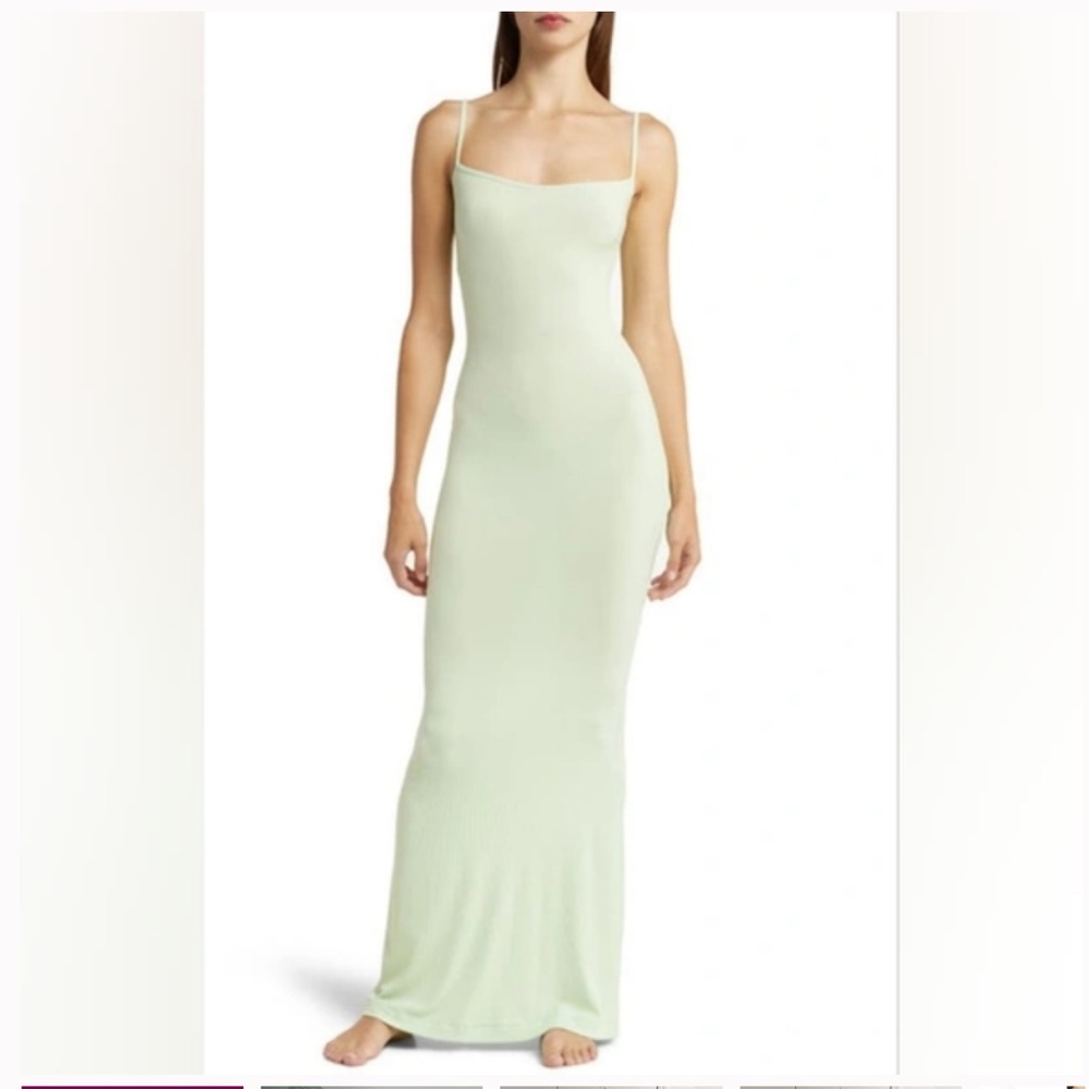 Skims nwt honeydew lunge slip dress XS